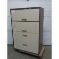 Brown / Tan 4 Drawer Lateral File Cabinet